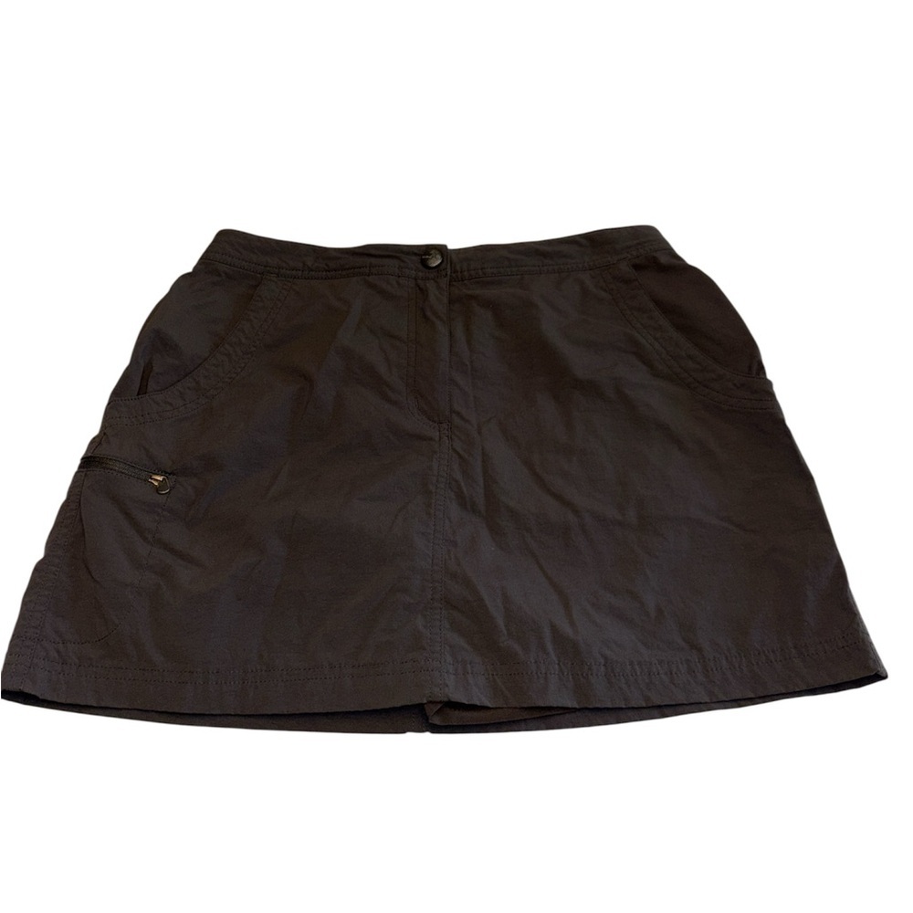 L. L. Bean skort button/zip close zippered pockets adjustable waist Size 4